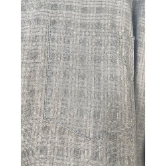 Tommy Bahama Mens Button Up Shirt Linen Cotton Blend Size Large Shirt Light Blue - Picture 4 of 15
